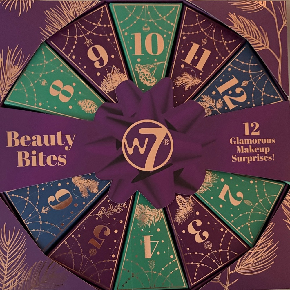 W7 Beauty Bites Advent Calendar - Purple, Green, Blue